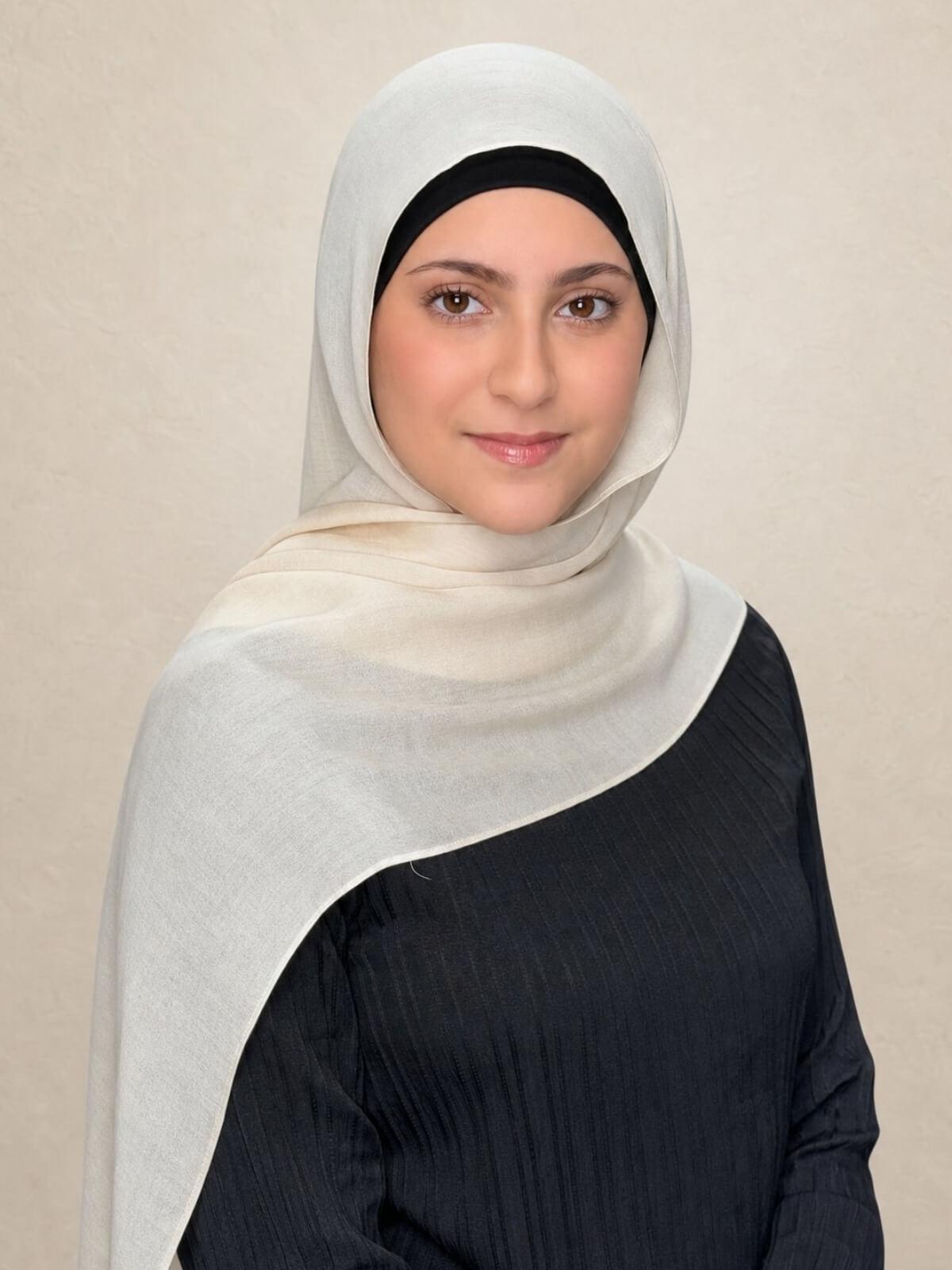 Modish Girl Cotton Modal Hijab-Buttercream