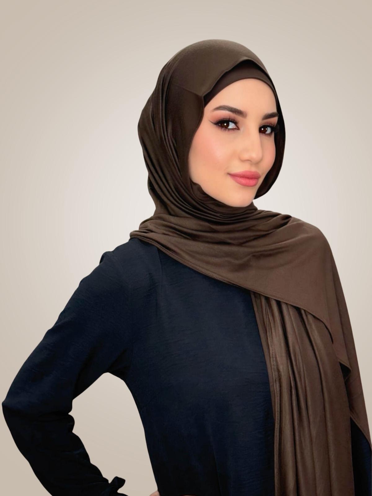 Premium Jersey hijab-Chocolate Brown
