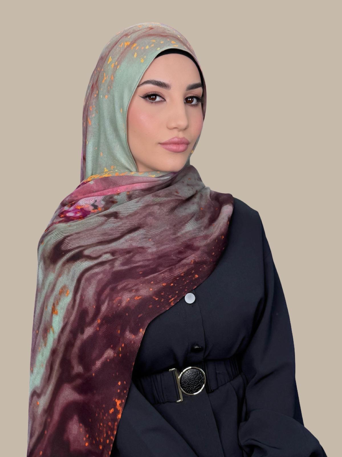 Print Modal Hijab-Rose Mirage