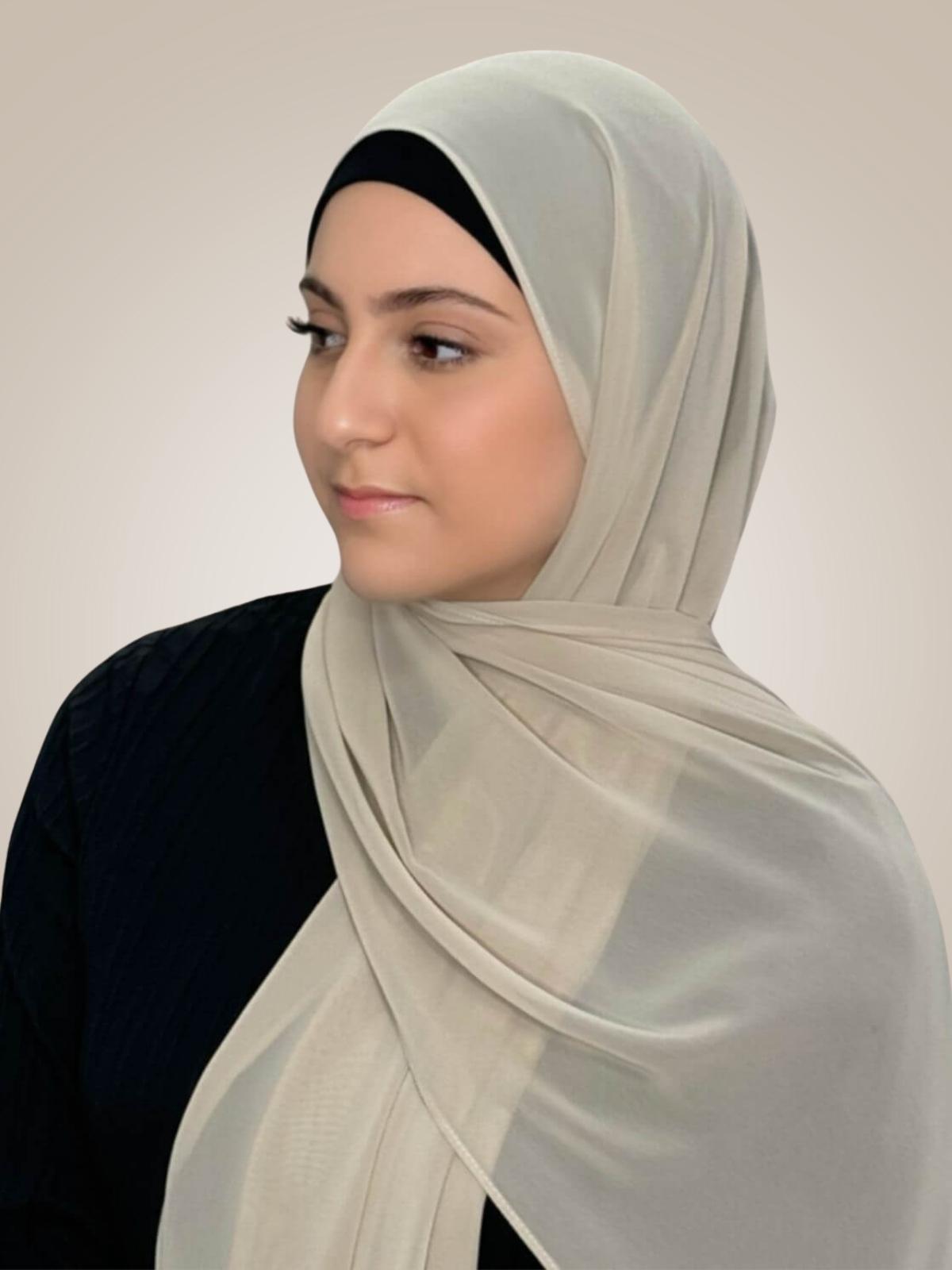 Modish Girl Luxury Chiffon Hijab-Vanilla