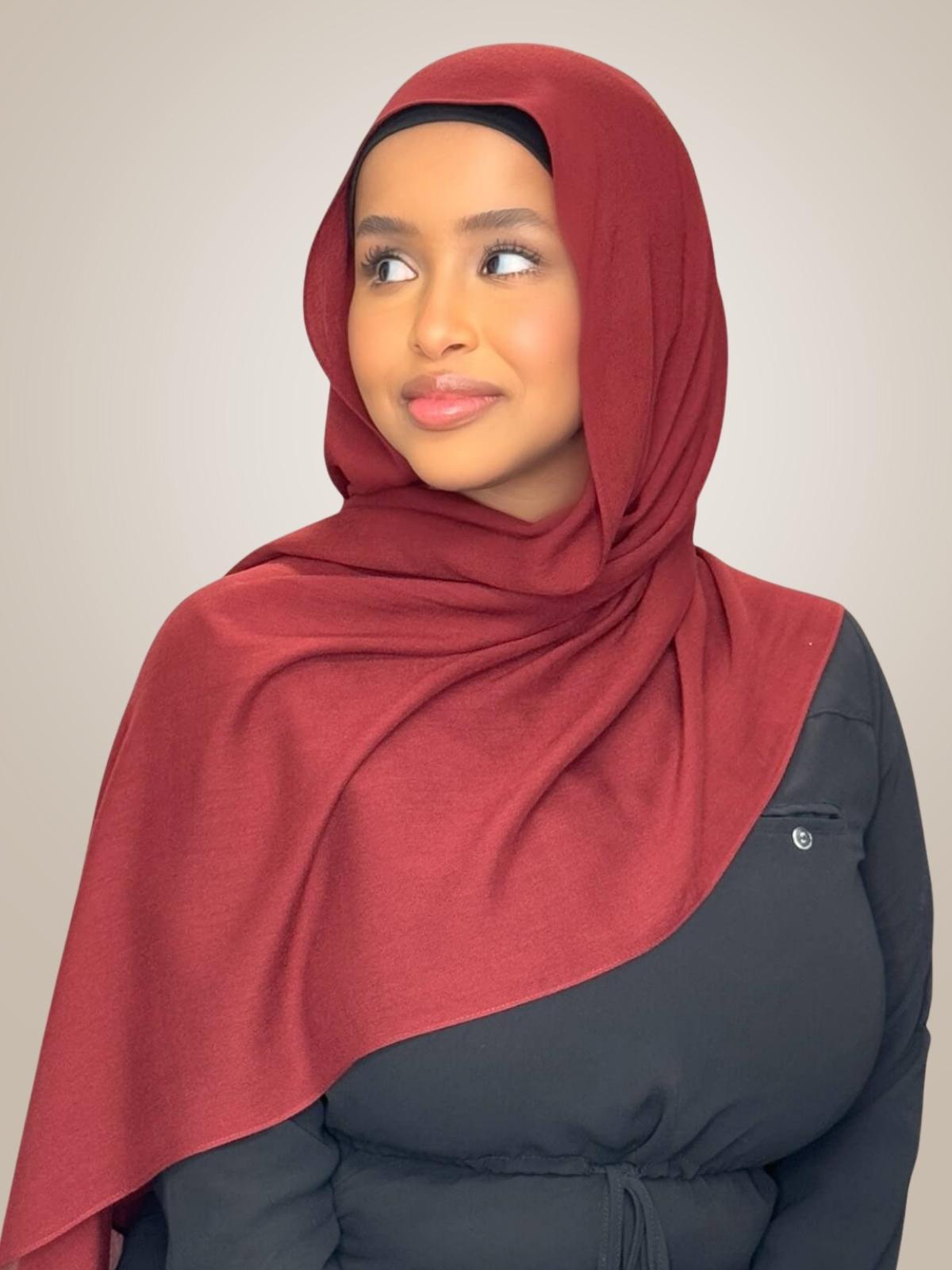 Cotton Modal Hijab-Royal Burgundy