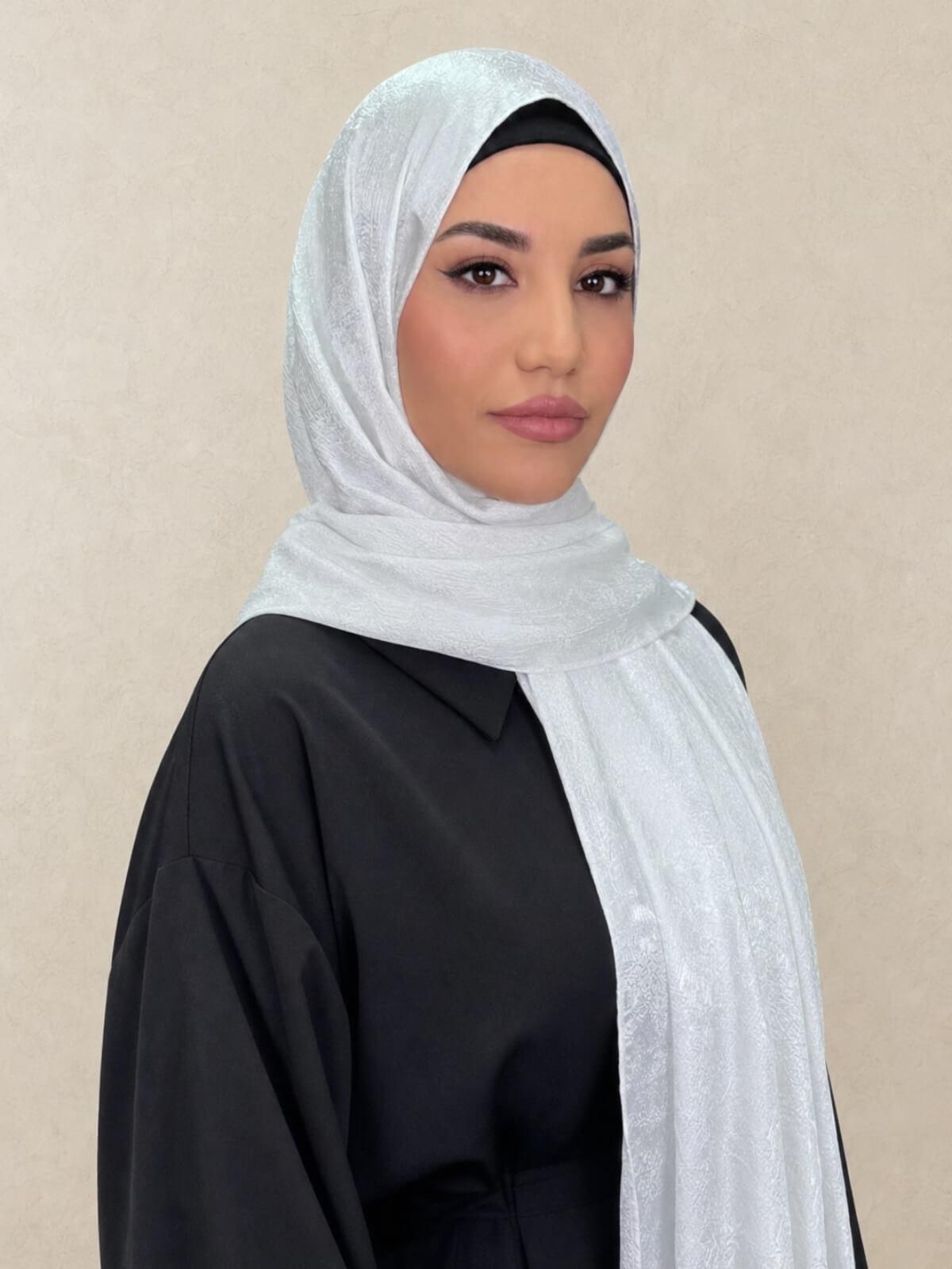 Classic Satin Hijab-White