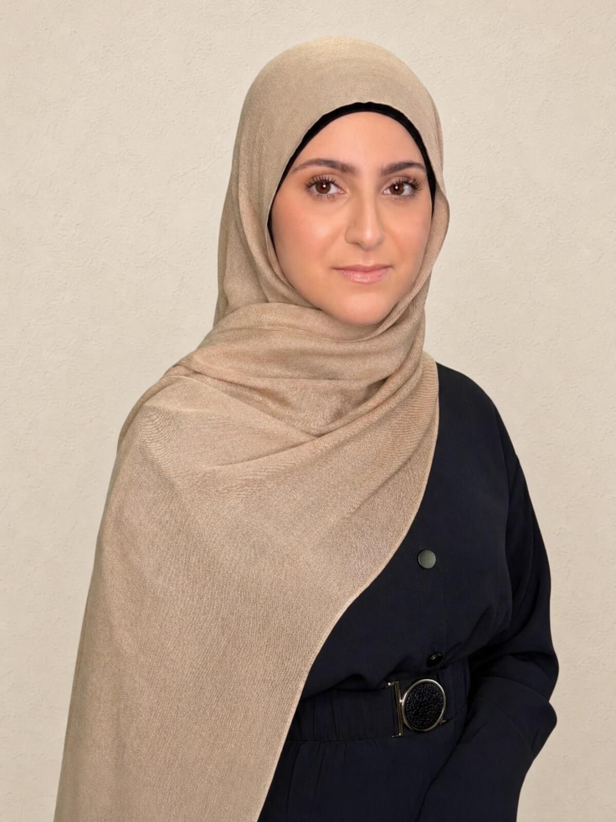 Modish Girl Cotton Modal Hijab-Tan