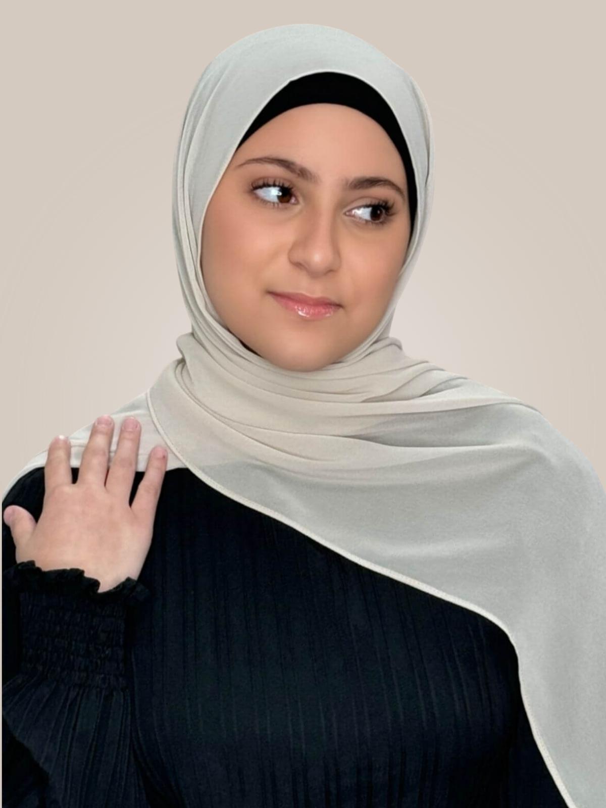Modish Girl Luxury Chiffon Hijab-Ancient Ivory