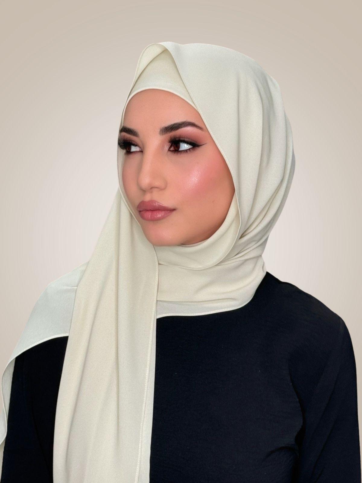 Matching Chiffon Hijab Set-Royal Beige