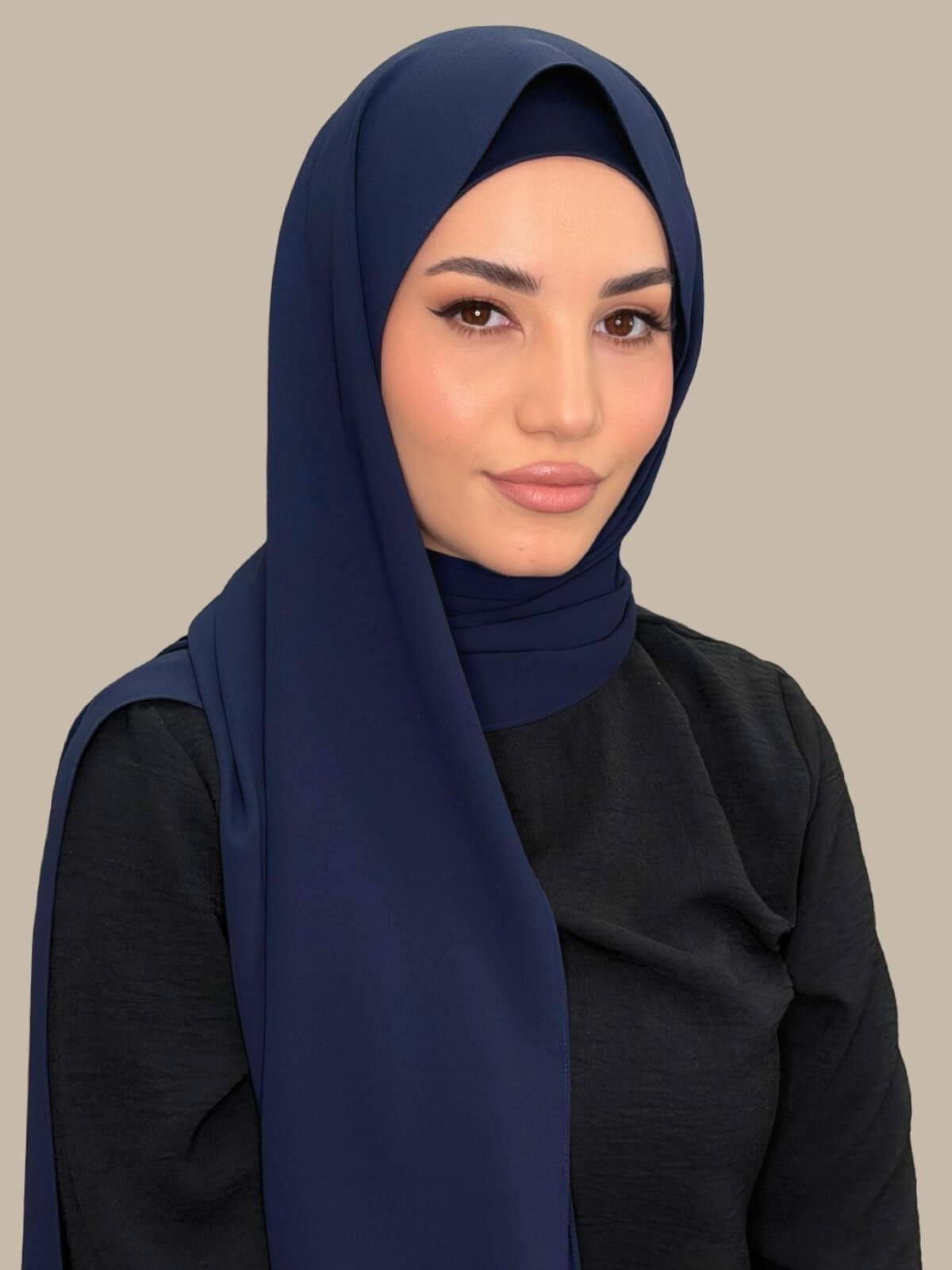 Matching Chiffon Hijab Set-Dark Slate