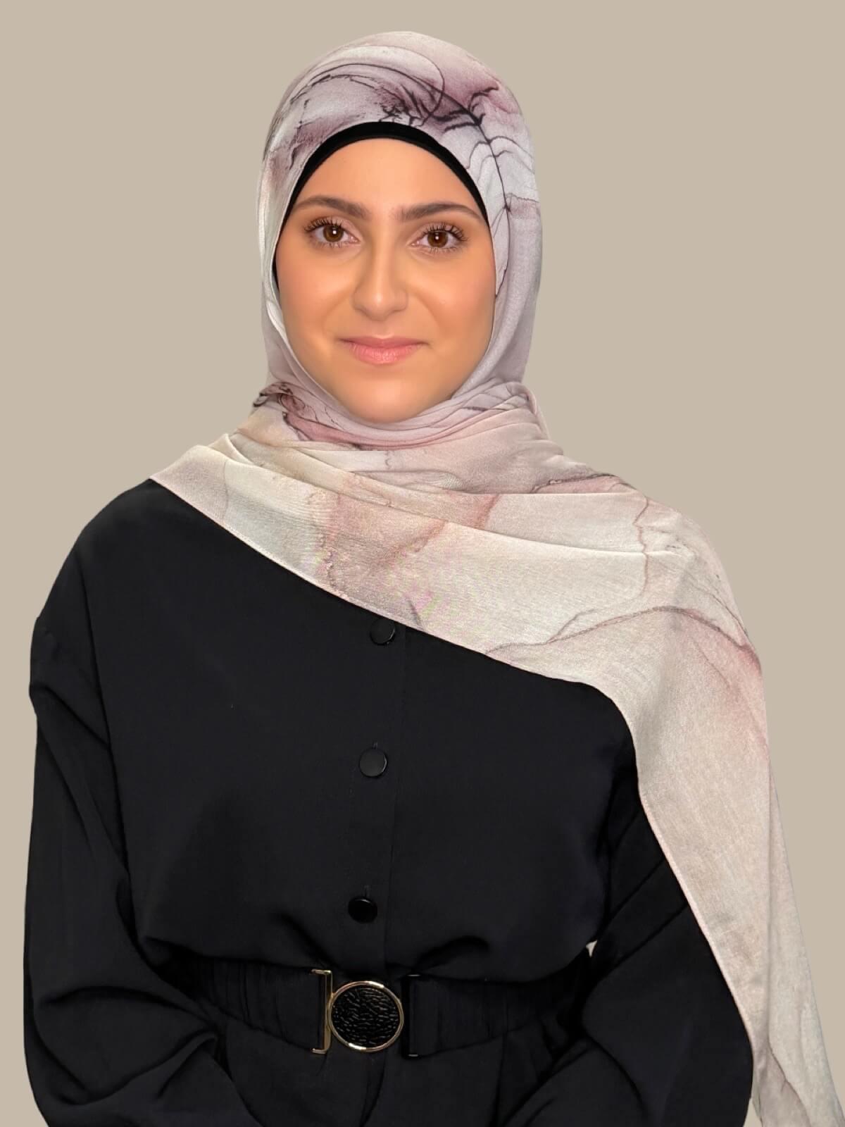 Modish Girl Print Modal Hijab-Tokyo Blossom