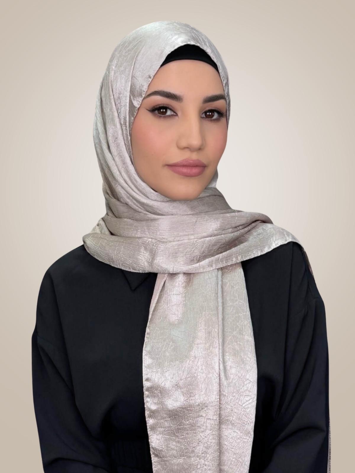 Classic Satin Hijab-Champagne