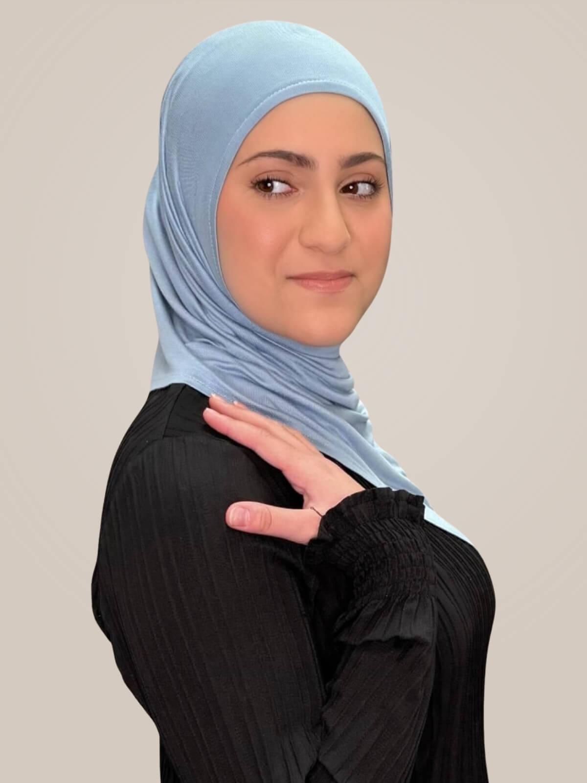 Modish Girl Pre-Sewn Hijab-Dusty Blue