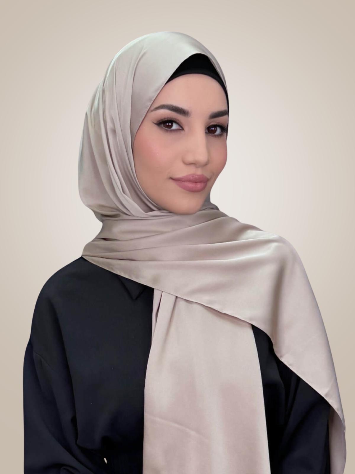 Premium Satin Hijab-Toasted Sand