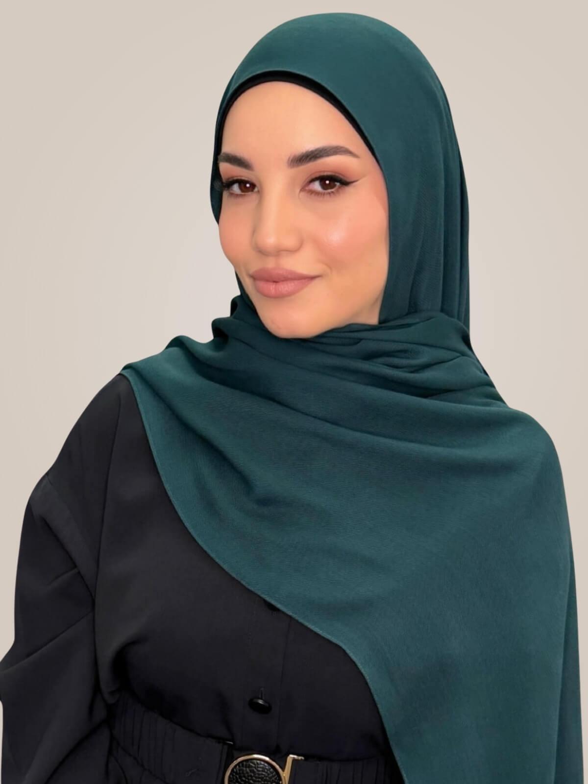 Cotton Modal Hijab-Dark Aqua