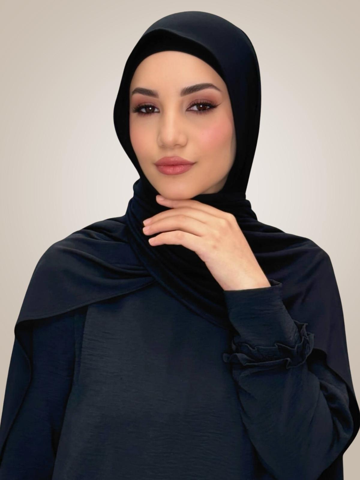 Premium Jersey Hijab-Black