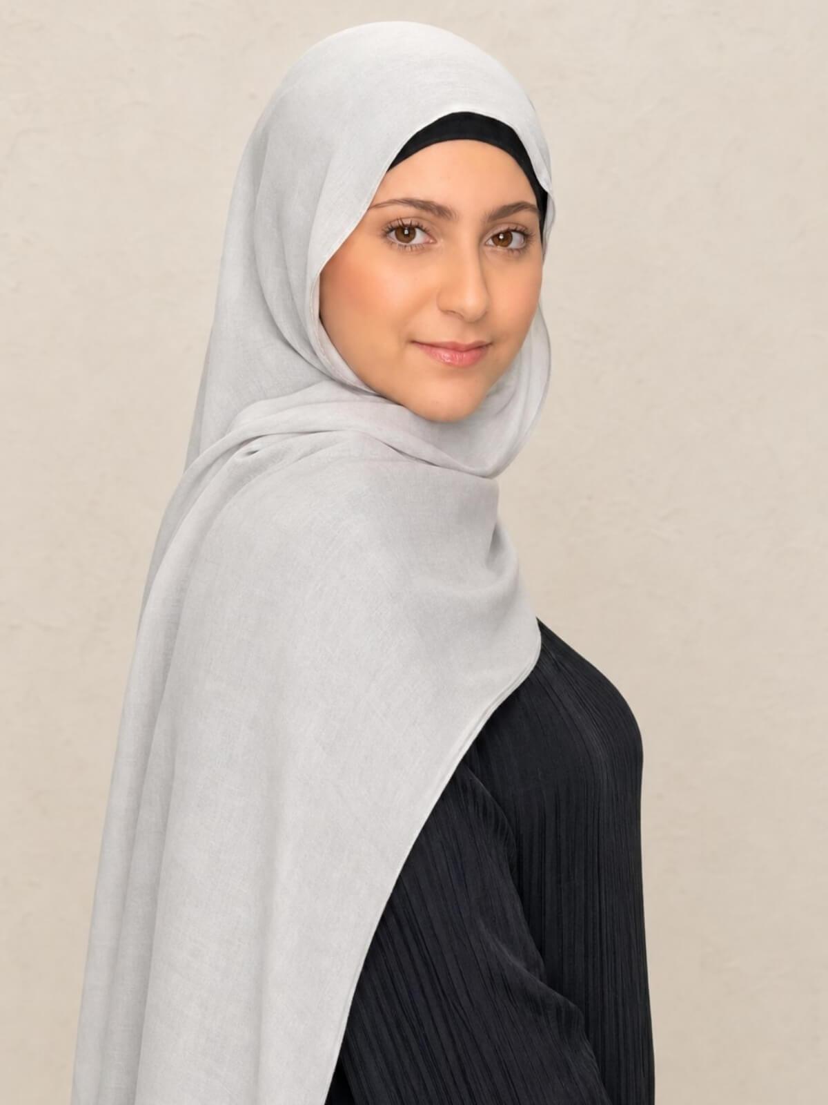 Modish Girl Cotton Modal Hijab-Misty Mink