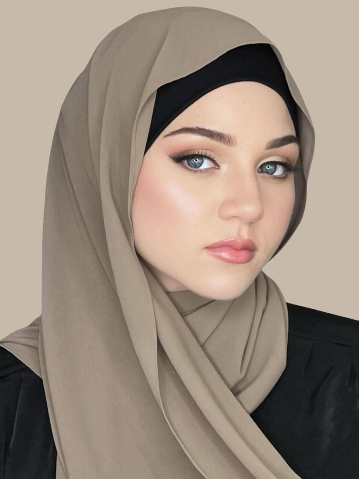 Classic Chiffon Hijab-Dark Khaki