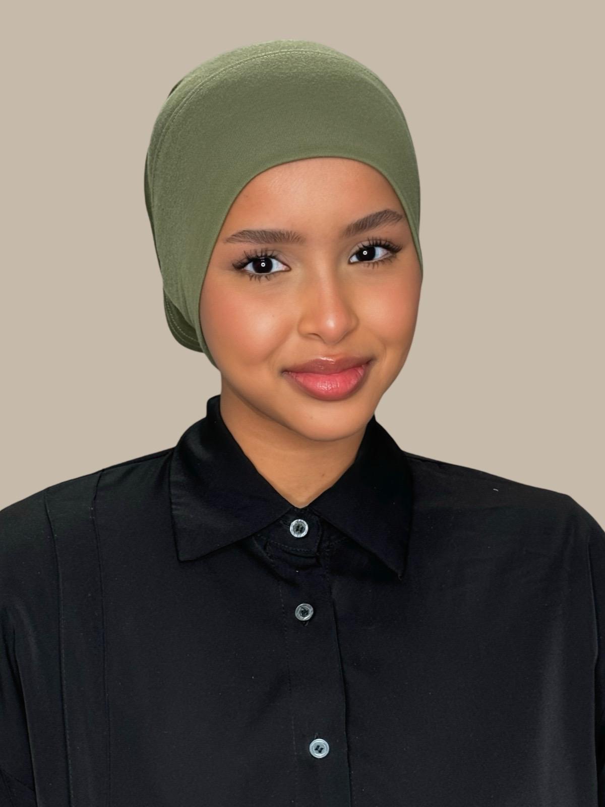 Premium Cotton Underscarf-Dusty Olive