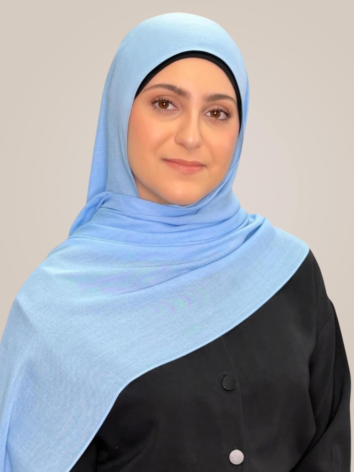 Modish Girl Cotton Modal Hijab-Cinderella Blue