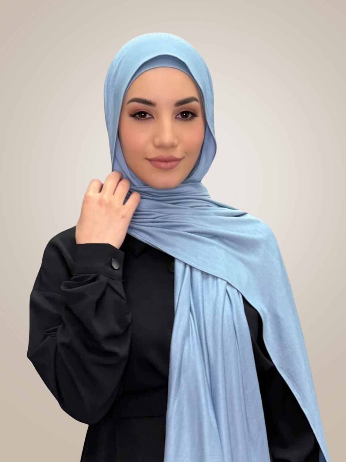 Premium Jersey Hijab-Dusty Blue