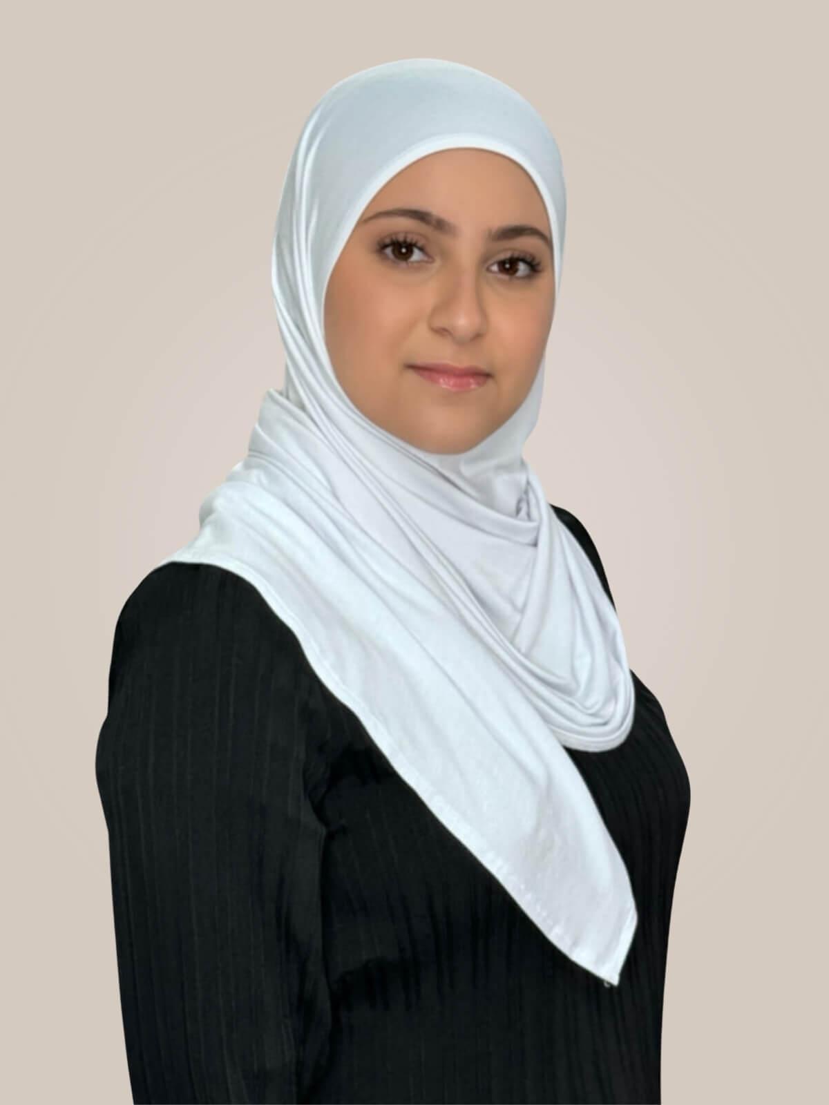 Modish Girl Pre-Sewn Jersey Hijab-White