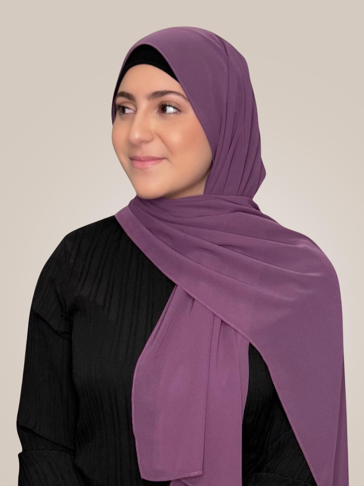 Modish Girl Luxury Chiffon Hijab-Mauve Taupe