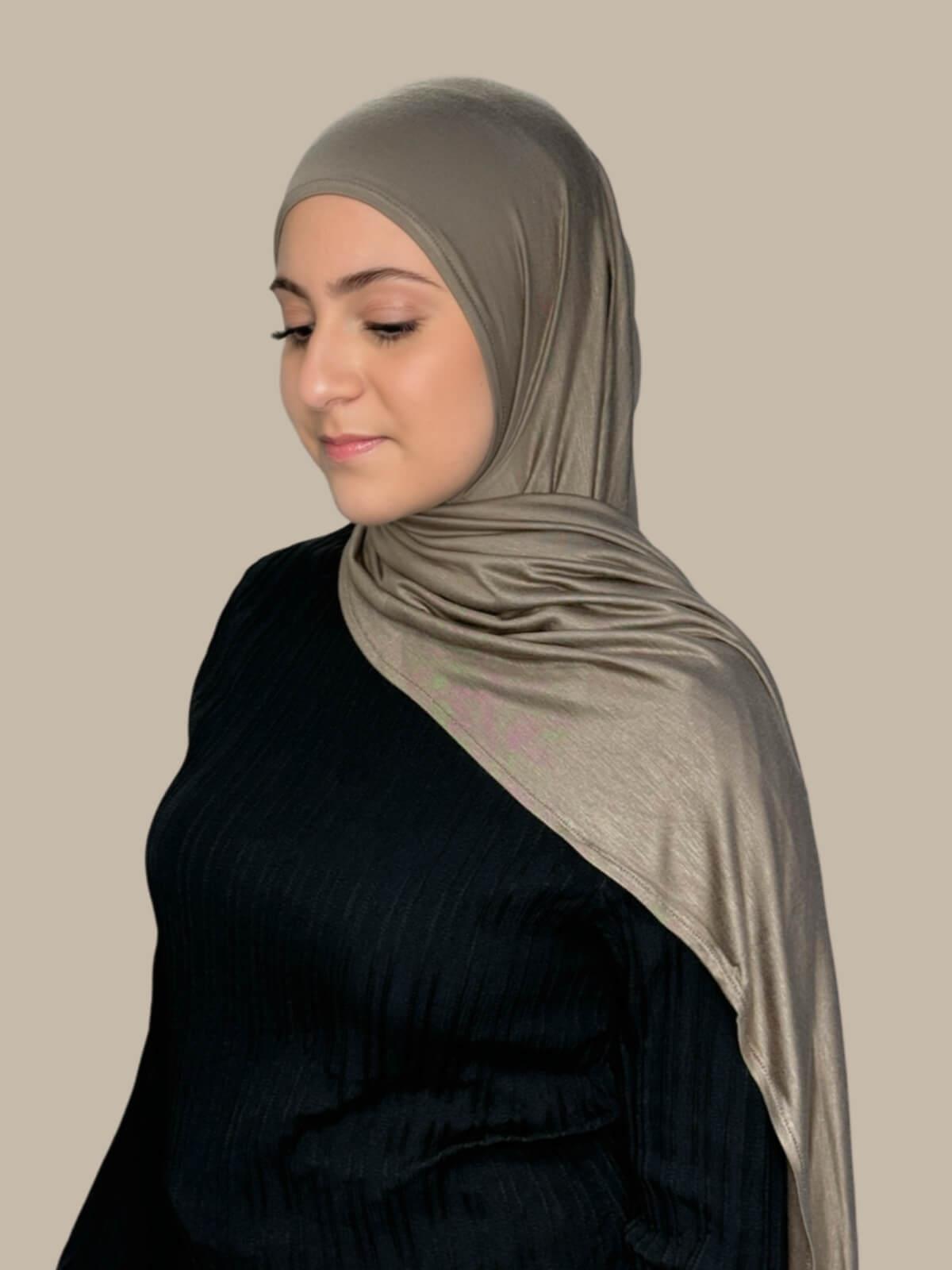 Modish Girl Pre-Sewn Jersey Hijab-Sandstone