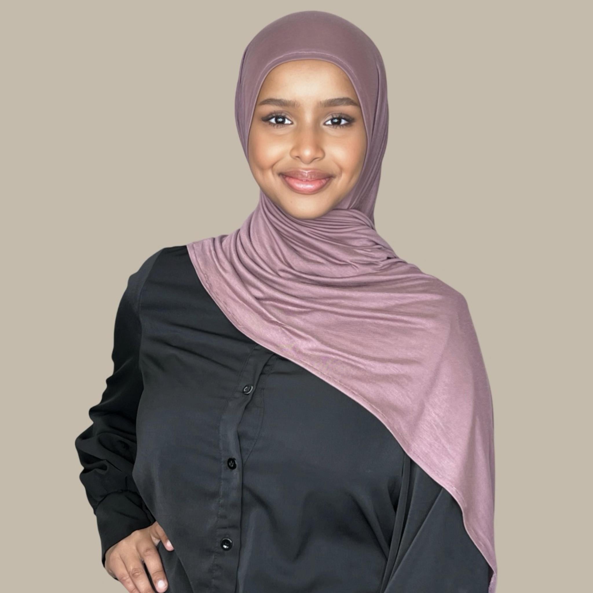 Pre-Sewn Jersey Hijab-Rose Taupe