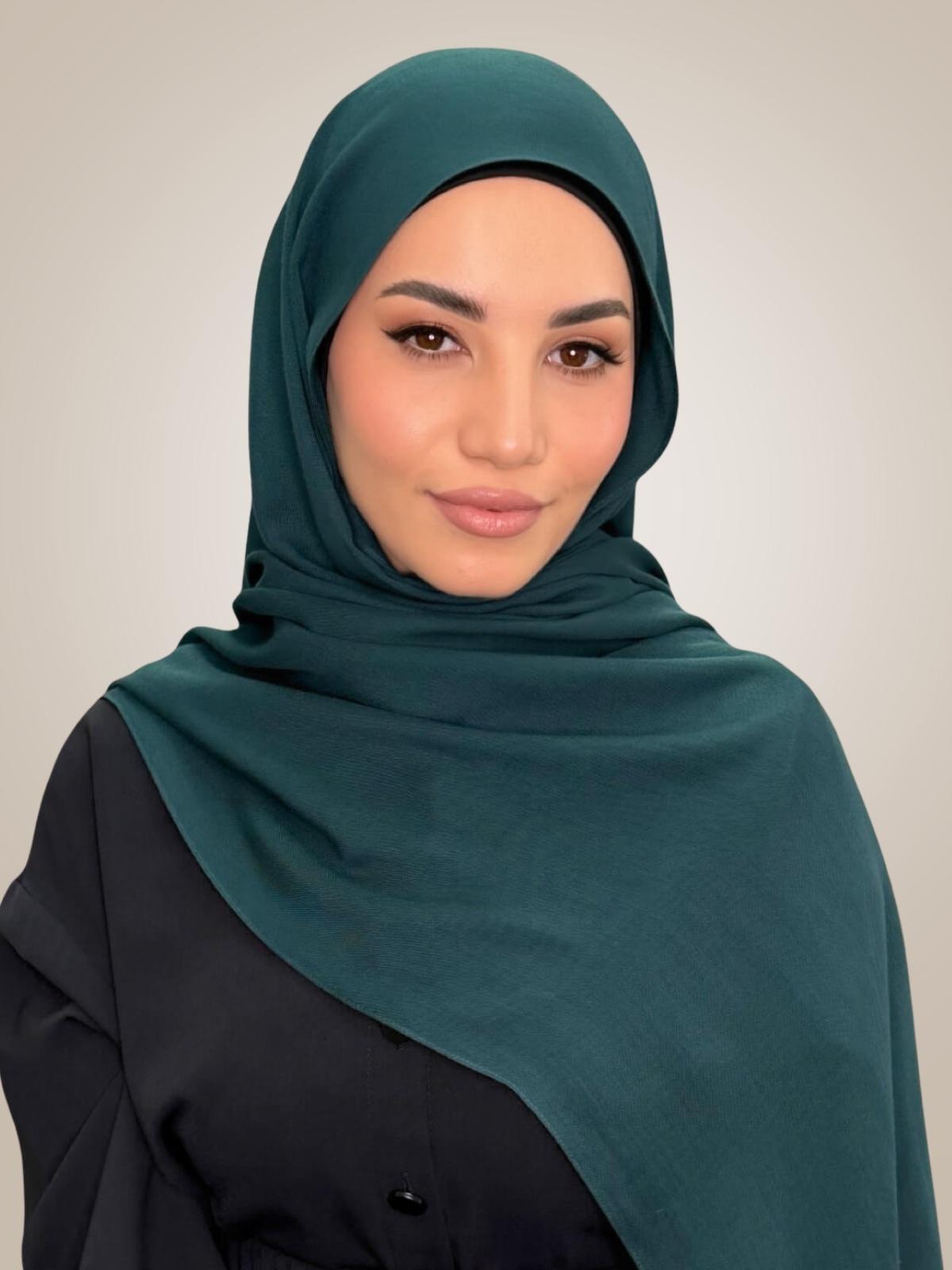 Cotton Modal Hijab-Dark Aqua