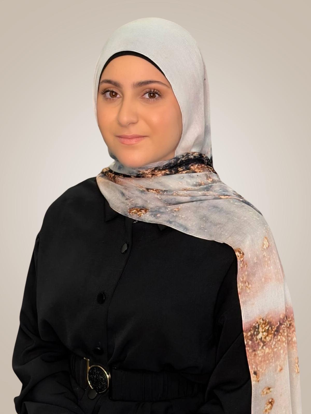 Modish Girl Print Modal Hijab-Granada Sand