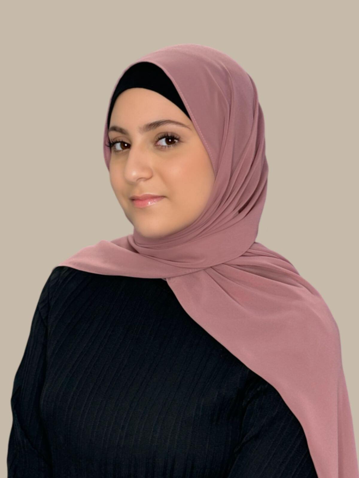 Modish Girl Luxury Chiffon Hijab-Rosey Brown