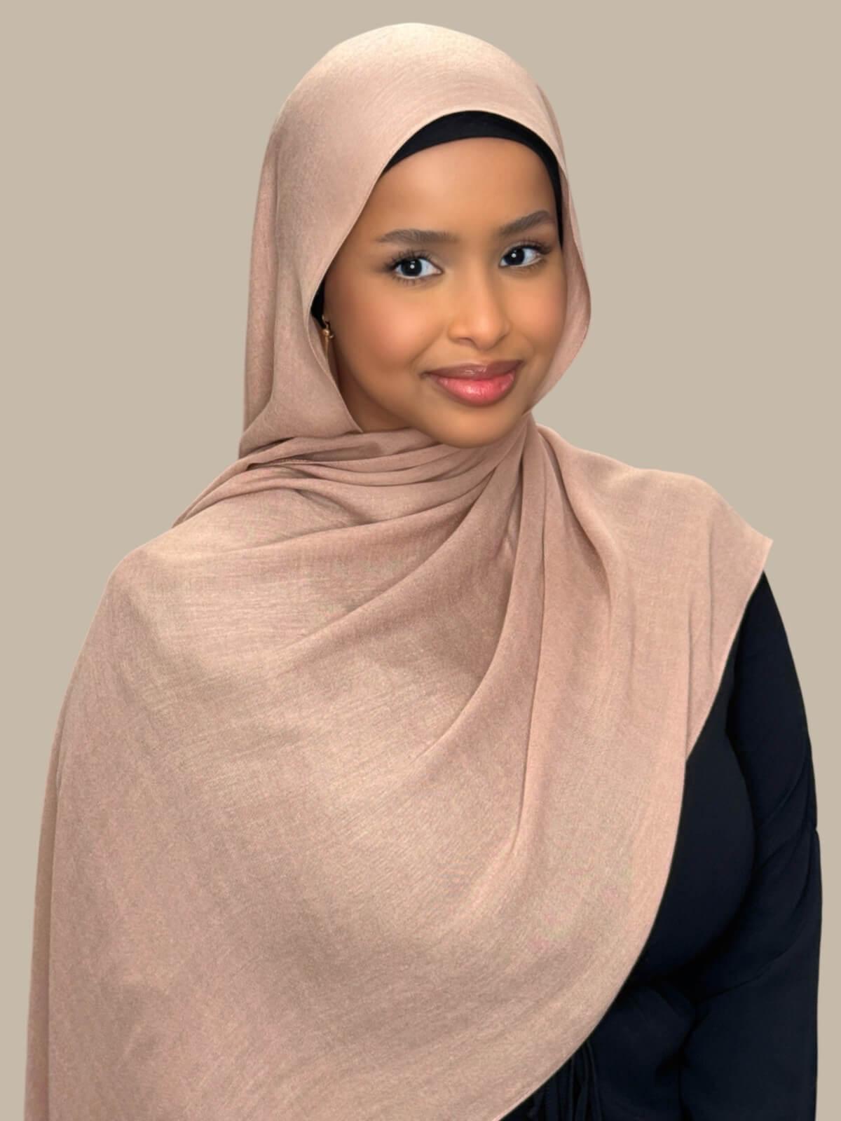 Cotton Modal Hijab-Cocoa Beige