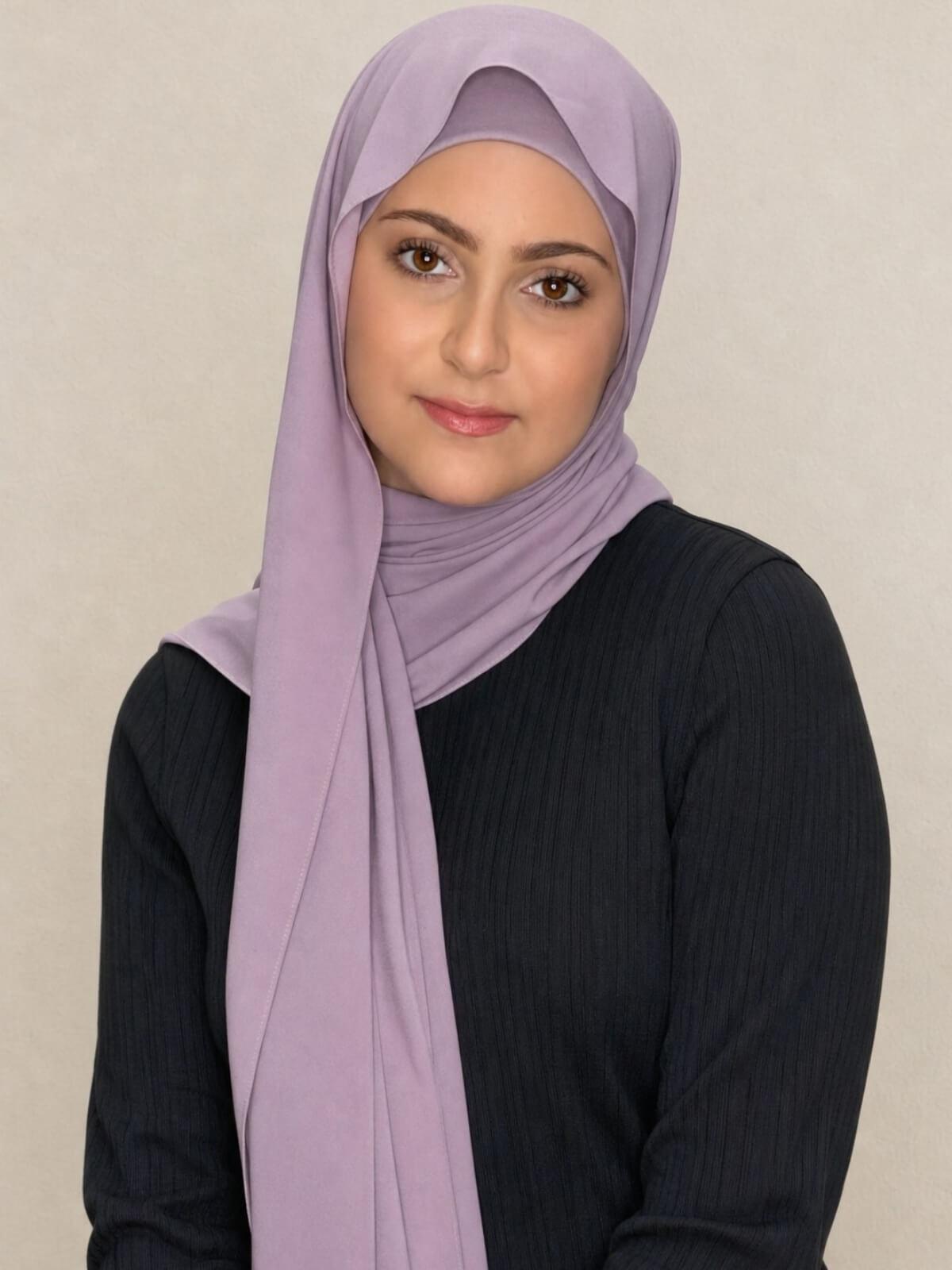 Modish Girl Matching Chiffon Hijab Set-Barely Mauve
