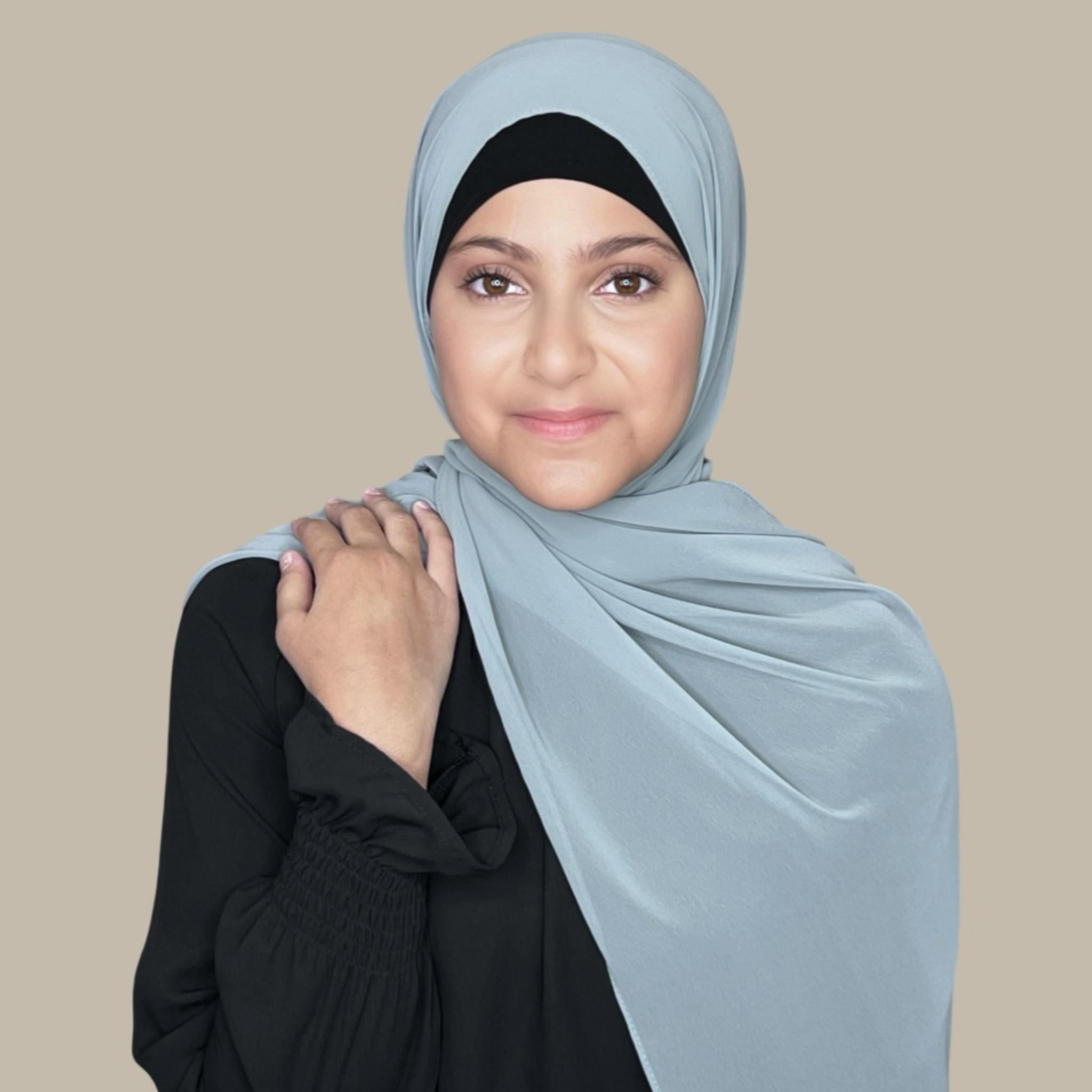 Modish Girl Luxury Chiffon Hijab-Stone Green(FINAL  SALE)