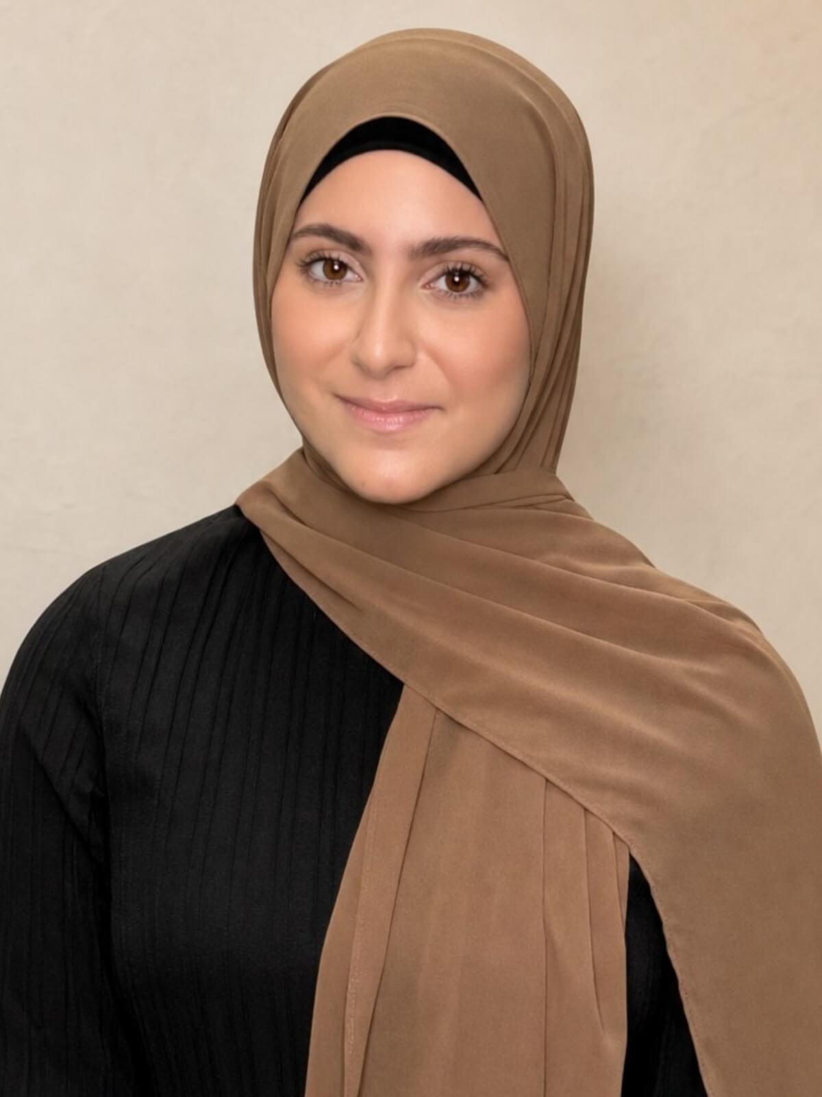 Modish Girl Luxury Chiffon Hijab-Walnut Brown