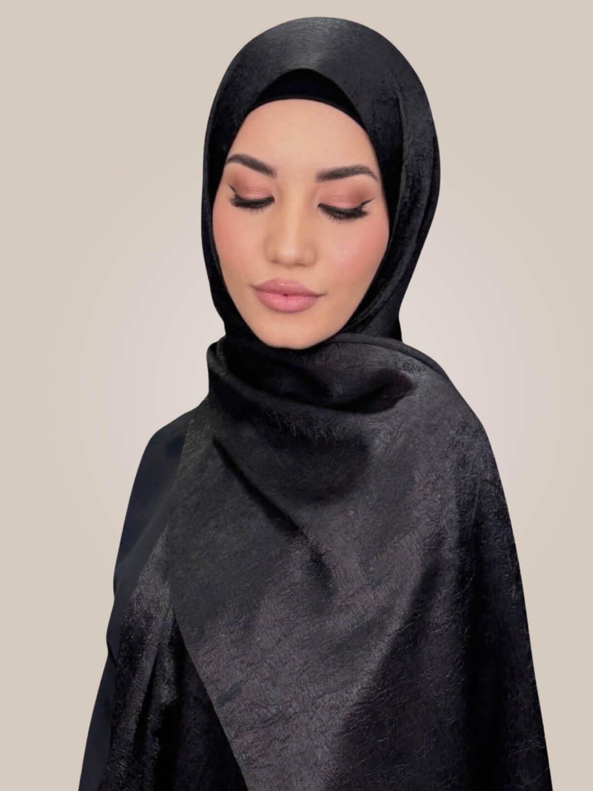 Classic Satin Hijab-Black