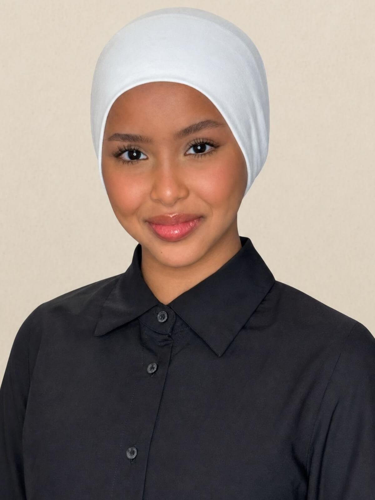 Premium Cotton Underscarf-White