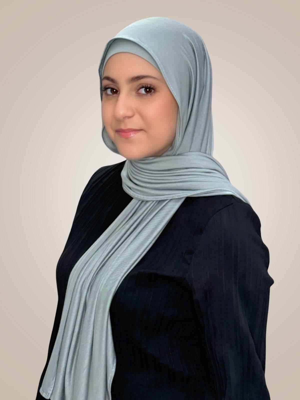 Modish Girl Premium Jersey Hijab-Stone Green