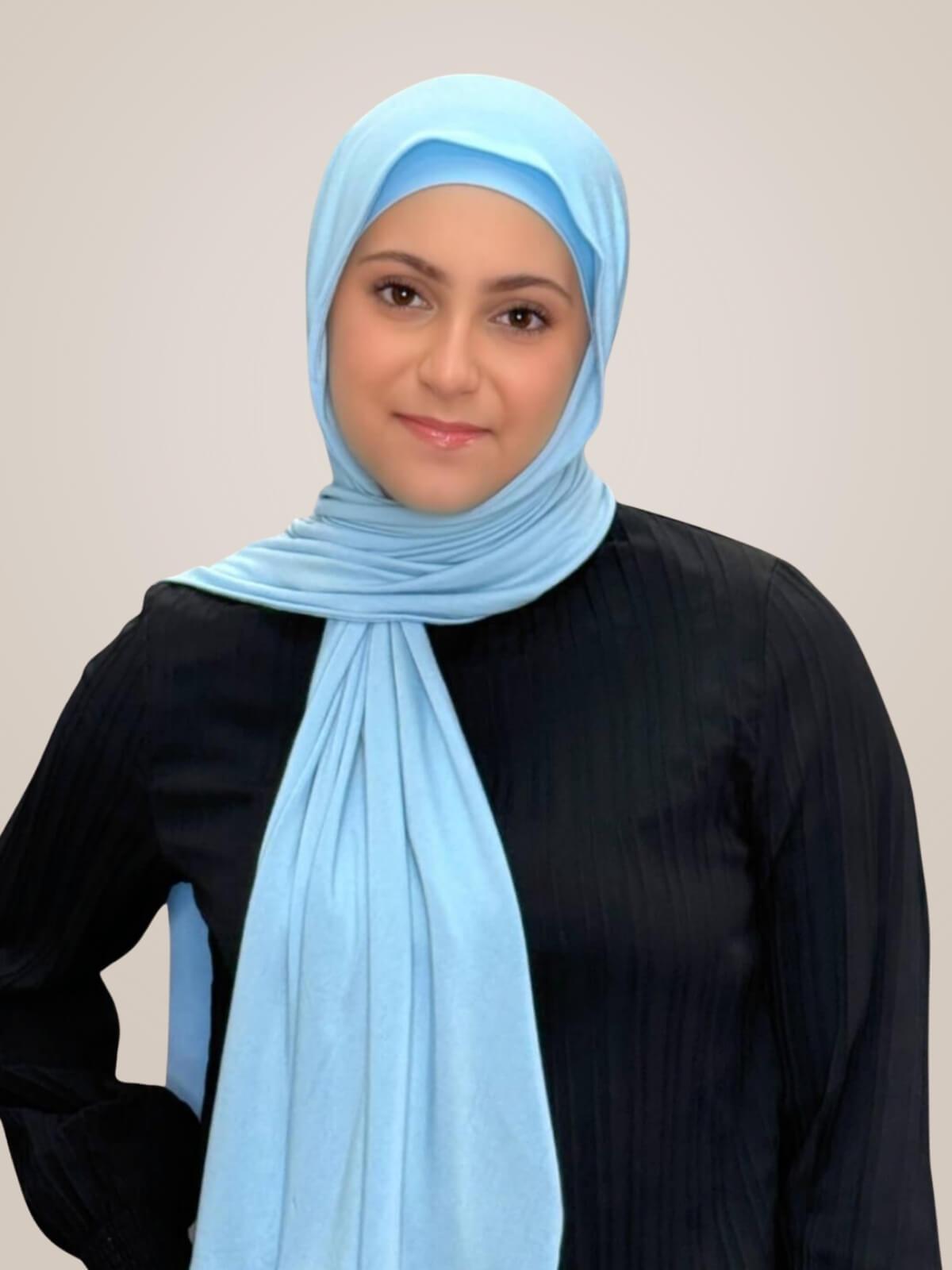Modish Girl Premium Jersey Hijab-Baby Blue
