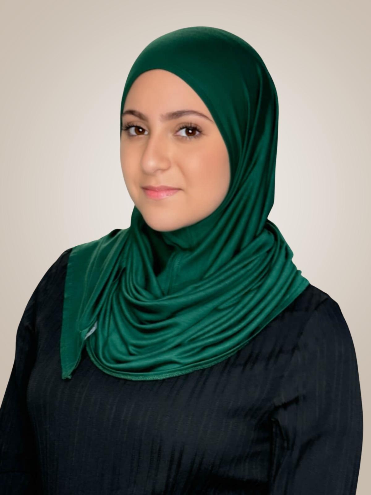 Modish Girl Pre-Sewn Jersey hijab-Forrest Green