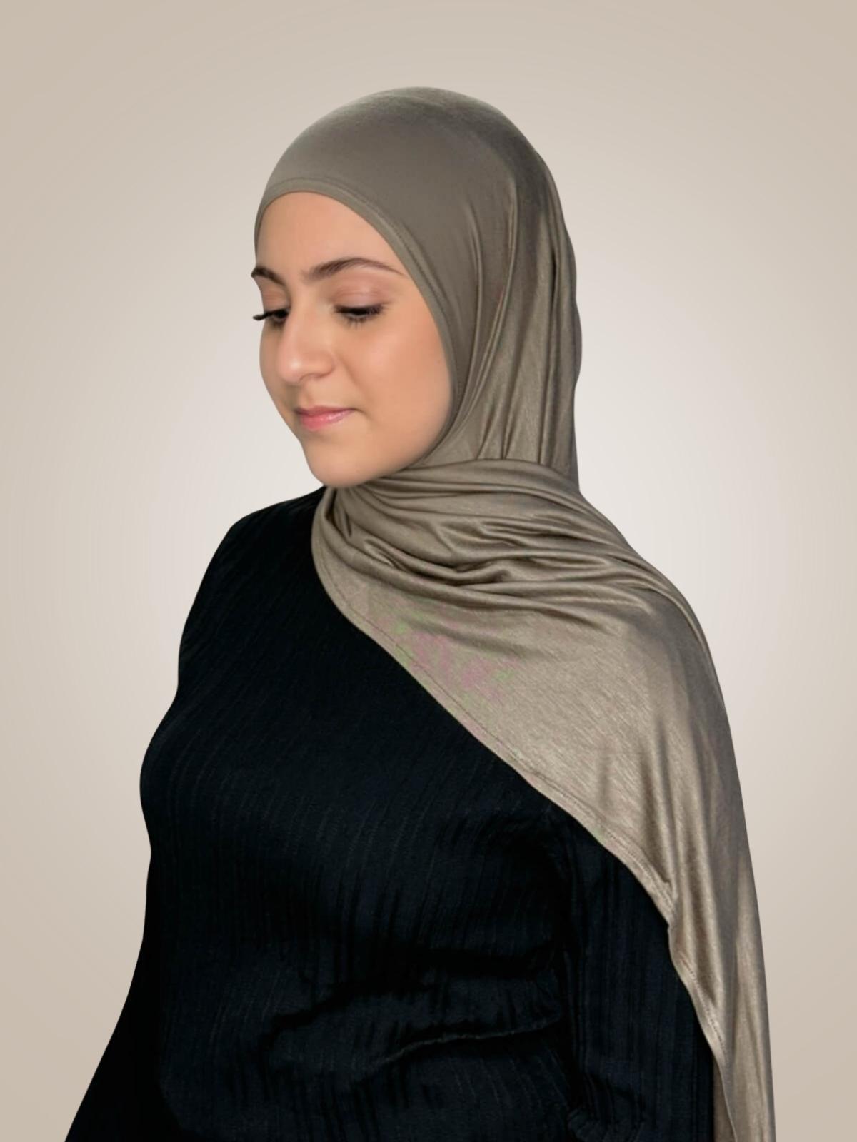 Modish Girl Pre-Sewn Jersey Hijab-Sandstone