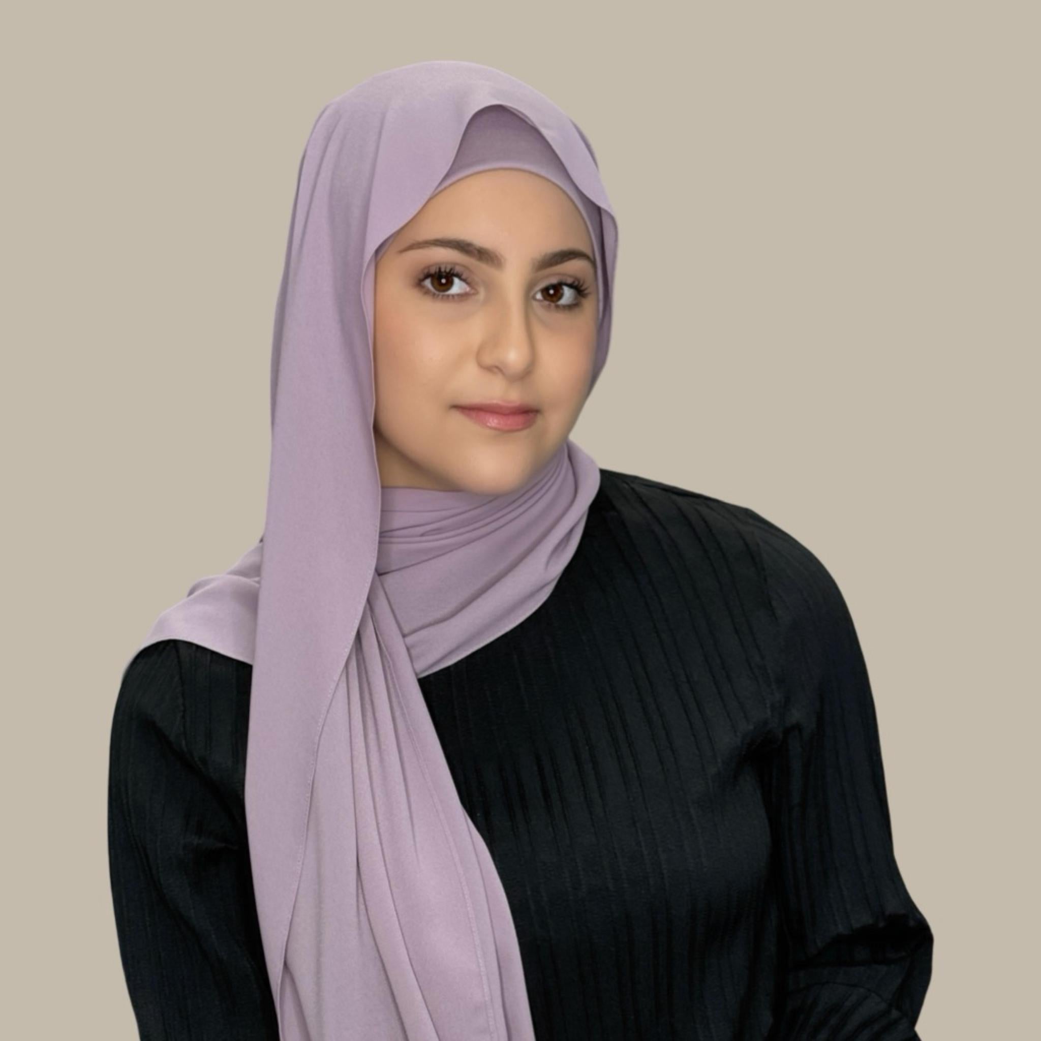 Modish Girl Matching Chiffon Hijab Set-Barely Mauve