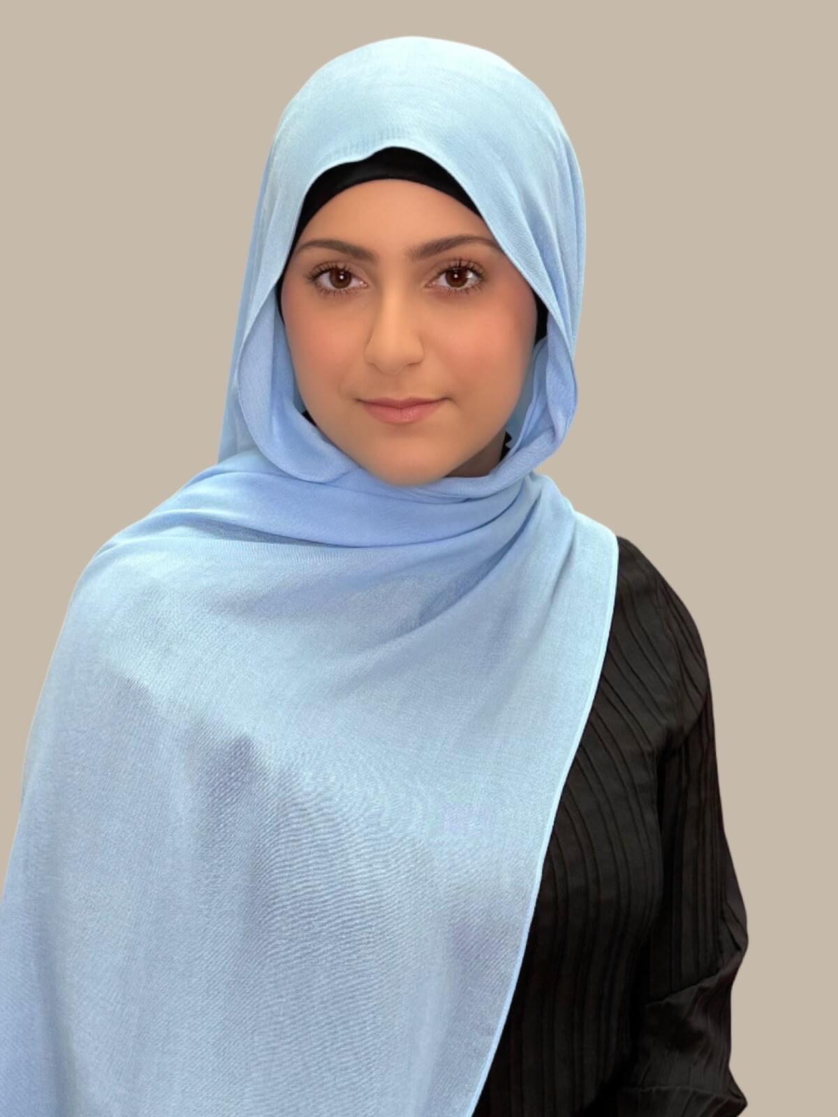 Modish Girl Cotton Modal Hijab-Cinderella Blue