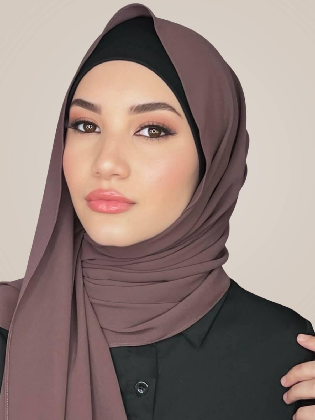 Classic Chiffon Hijab-Mocha Brown