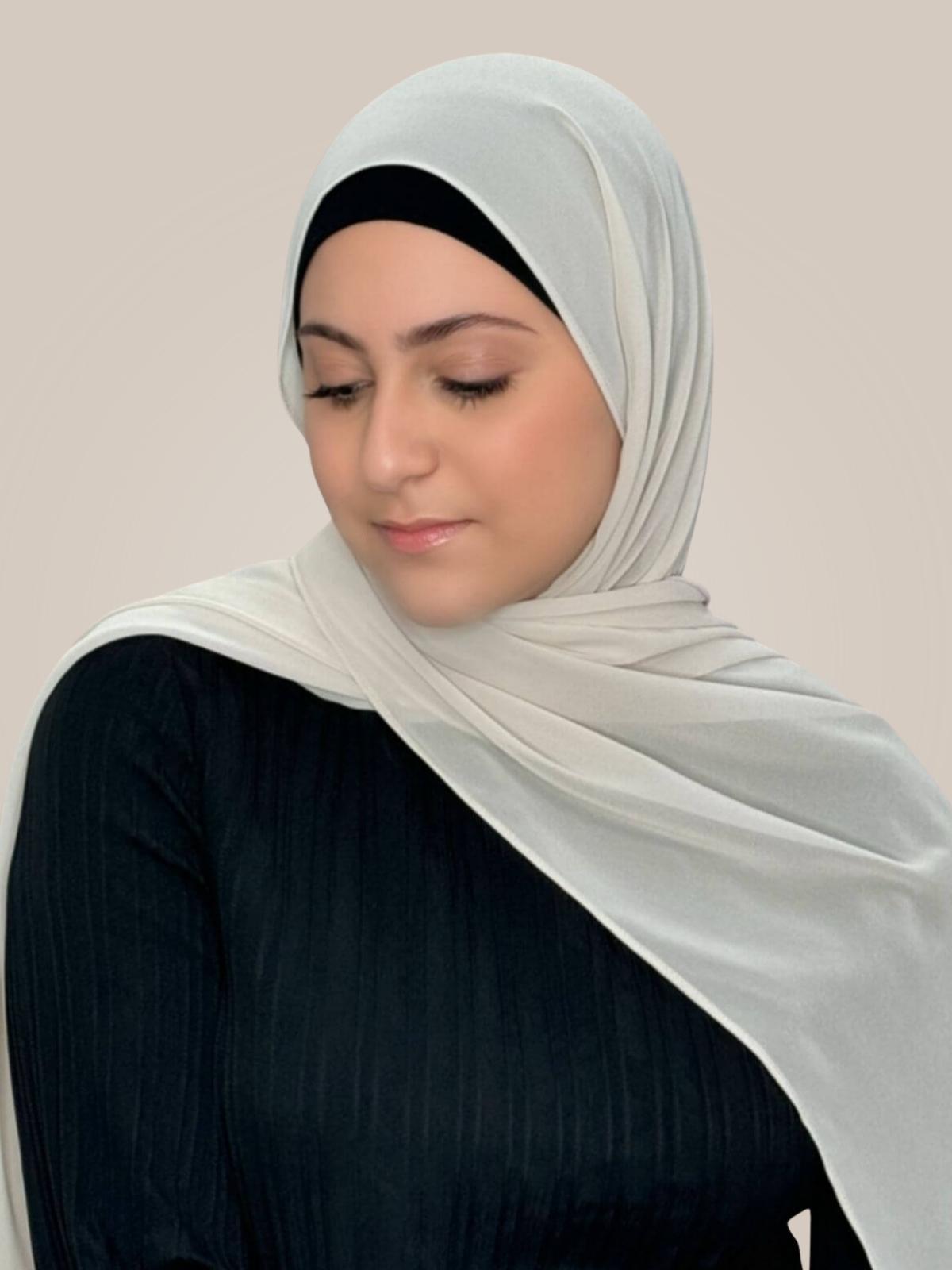 Modish Girl Luxury Chiffon Hijab-Ancient Ivory