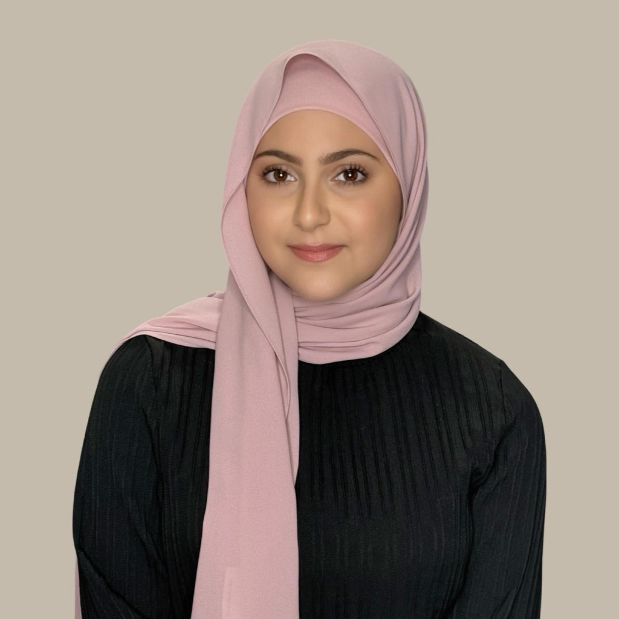 Modish Girl Matching Chiffon Hijab Set-Blush Rose - Modish Hijab