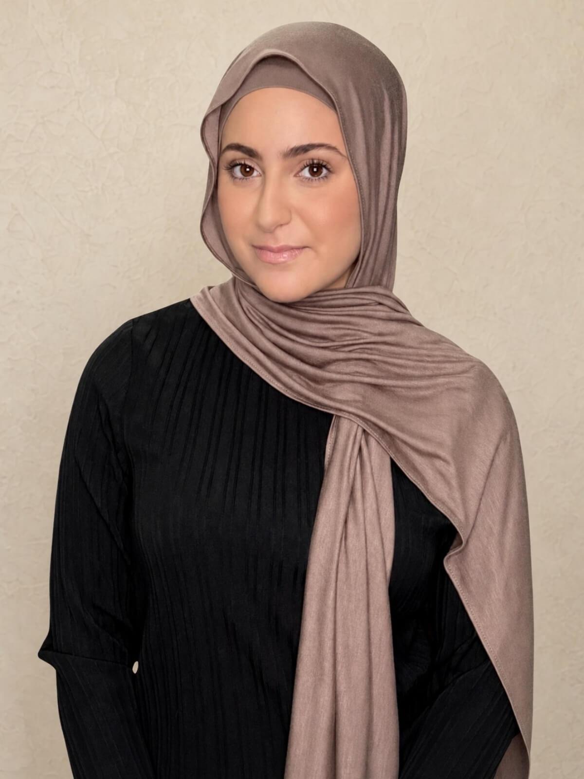 Modish Girl Premium Jersey Hijab-Truffle
