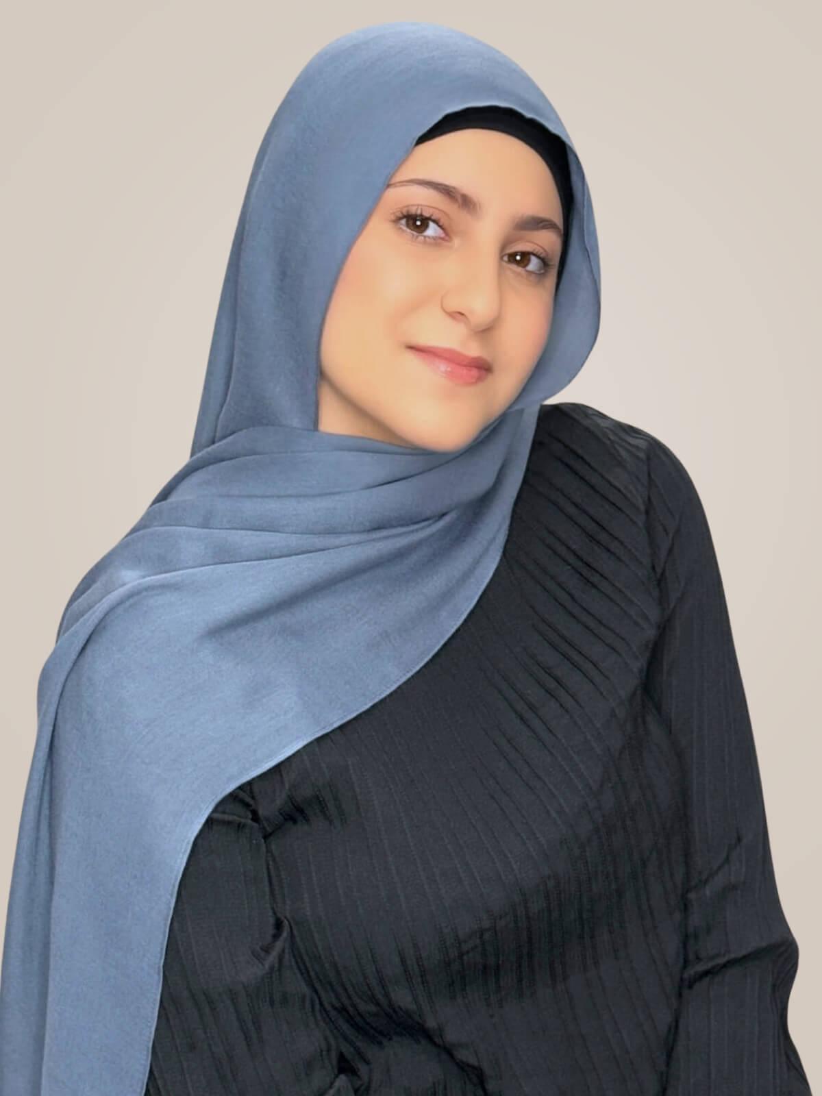 Modish Girl Cotton Modal Hijab-Dusty Denim