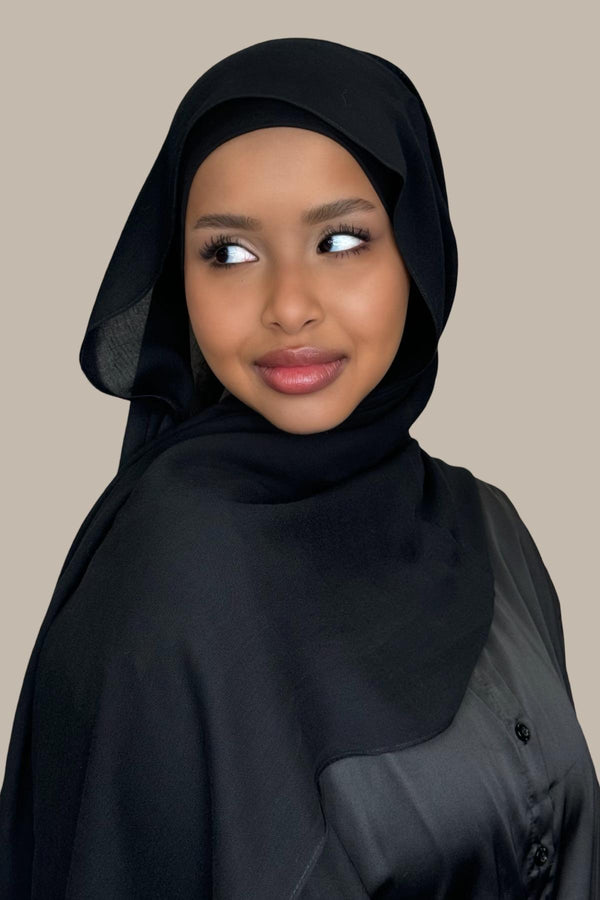 Cotton Modal Hijab-Black