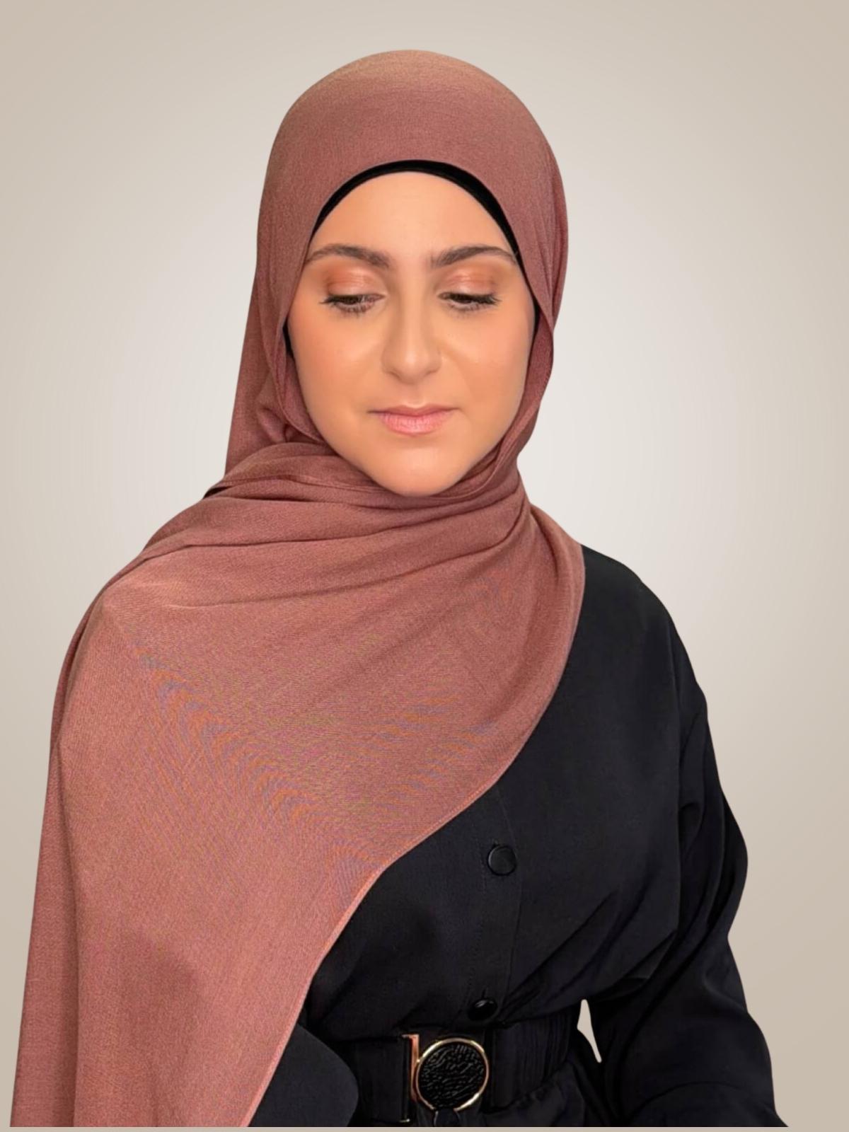 Modish Girl Cotton Modal Hijab-Desert Rose