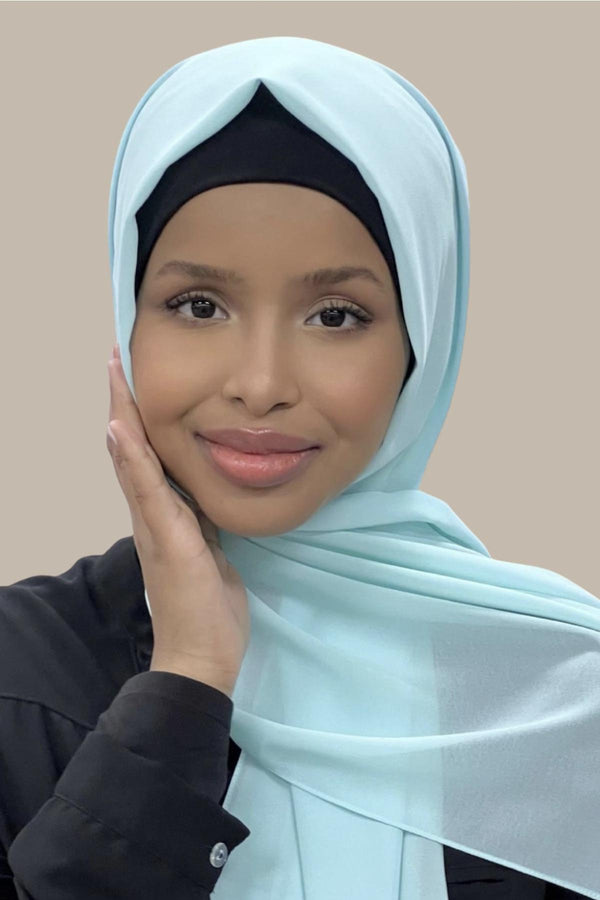 Classic Chiffon Hijab-Pastel Turquoise(FINAL SALE)