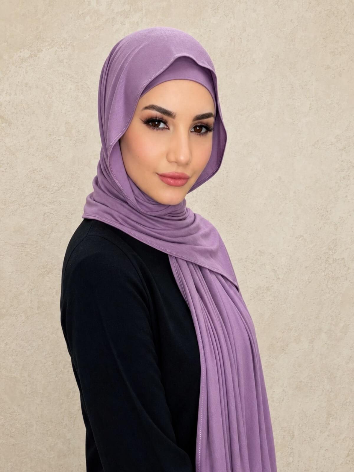 Premium Jersey hijab-Mauve Taupe