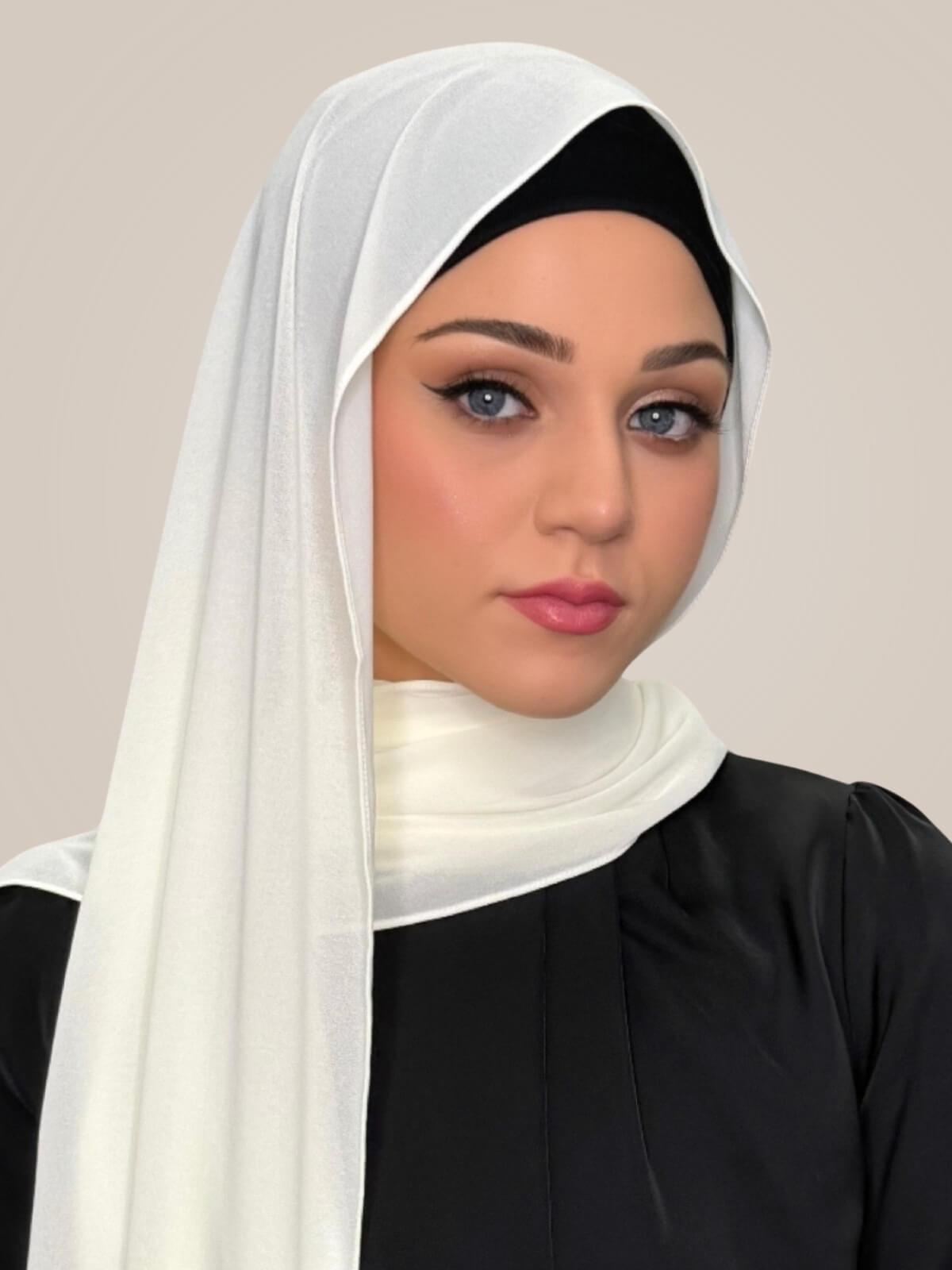 Classic Chiffon Hijab-Classic Ivory